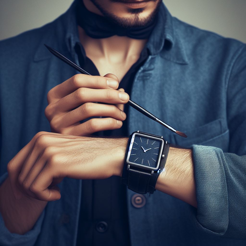 Montre rectangulaire homme